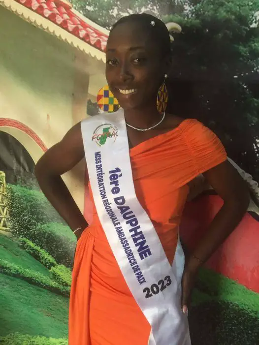 Mlle Mispa Pierrette Bessala Fouda, 1ère dauphine de Miss intégration régionale.