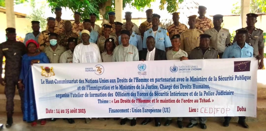 Tchad : forces de sécurité et police judiciaire formées sur les droits de l'Homme à Doba Tchad : forces de sécurité et police judiciaire formées sur les droits de l'Homme à Doba