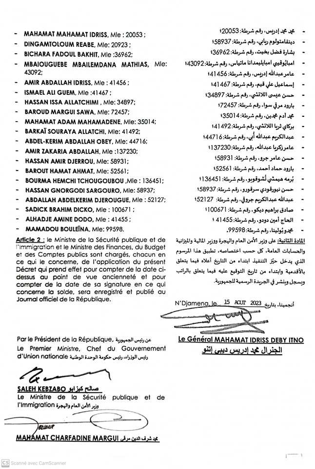Tchad : 20 fonctionnaires de police promus au grade supérieur
