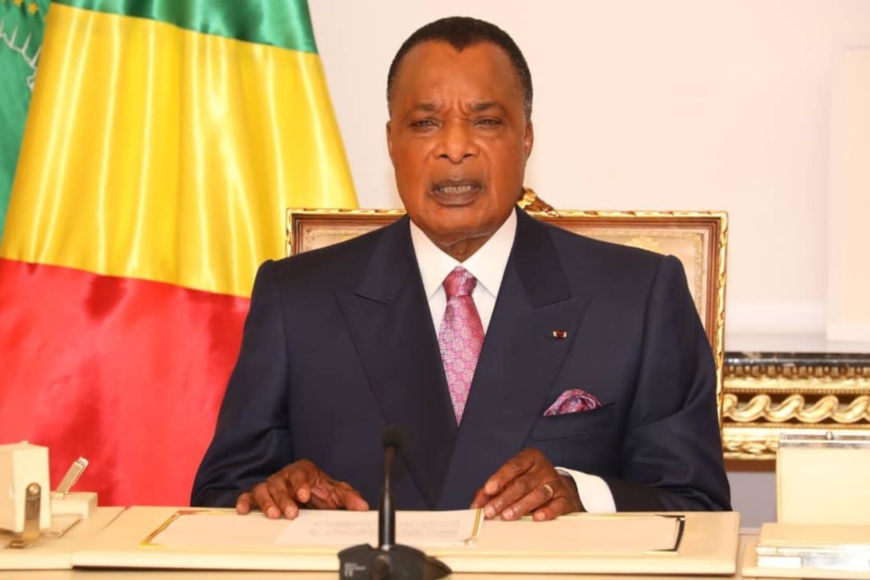Denis Sassou N'Guesso s'adressant à la Nation.