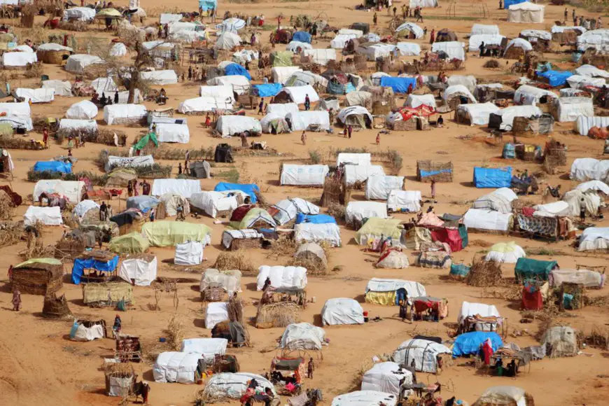 Des camps de réfugiés à perte de vue à l'Est du Tchad, en août 2023. © Djibrine Haïdar