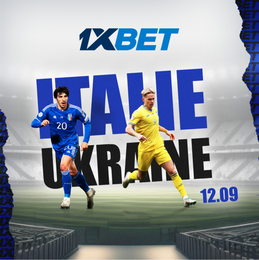 Italie vs Ukraine : 1xBet présente les participants du match de qualification pour l'EURO 2024