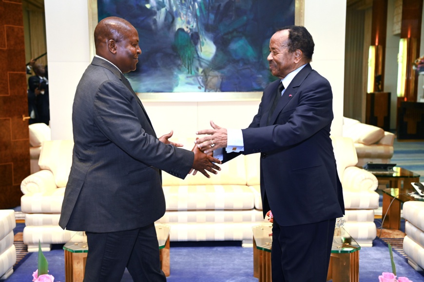 Cameroun-RCA : le président Touadéra reçu par son homologue camerounais