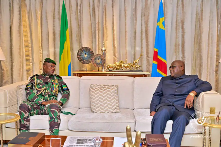 Gabon-RDC : le président de la Transition du Gabon reçu par Félix Tshisekedi