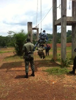 Scène de crime lors d’un atelier police judiciaire-source:ambassade de france au Cameroun