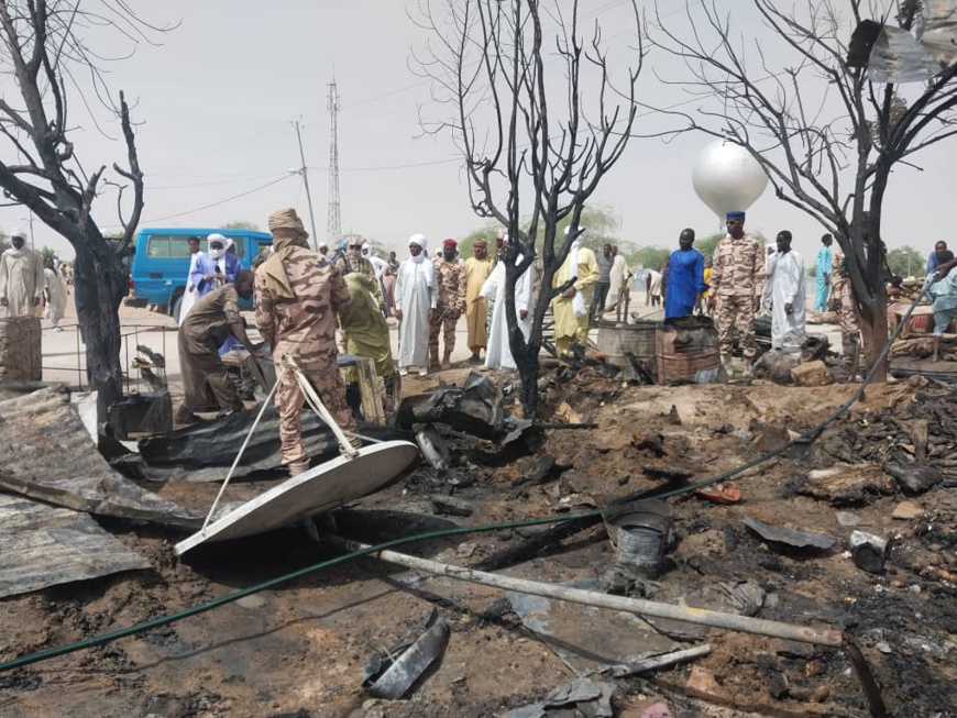 Tchad : une partie du marché libyen de Mao ravagée par les flammes Tchad : une partie du marché libyen de Mao ravagée par les flammes