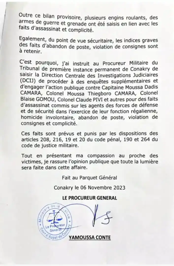Guinée/ Évasion à la maison centrale de Conakry : le bilan provisoire fait état de 9 morts