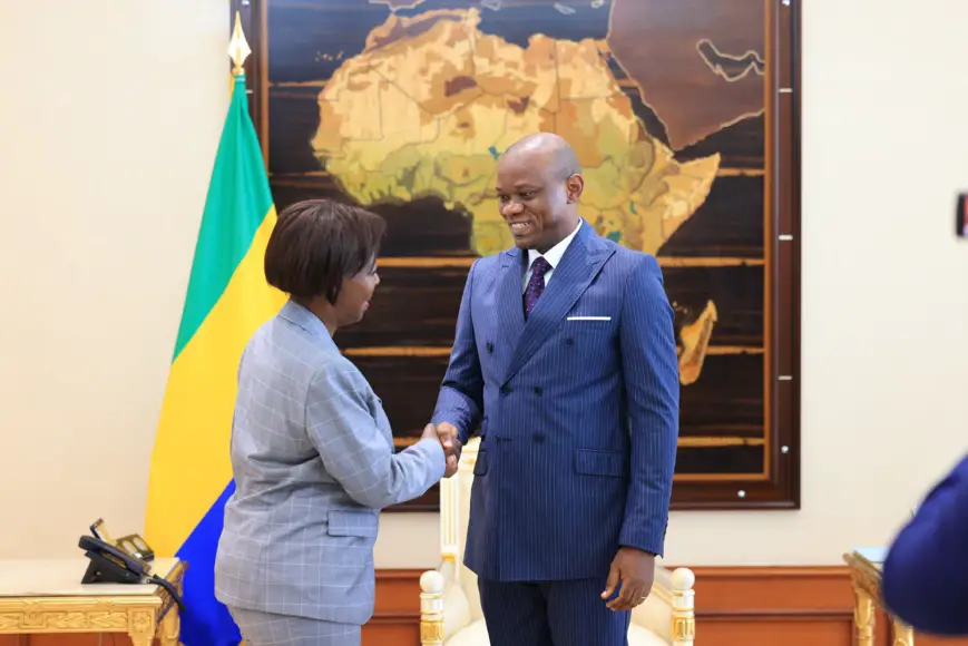 Gabon : la secrétaire général de l'OIF reçue par le Président de la transition et l’ancien Président gabonais Ali Bongo