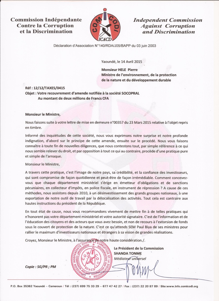 Cameroun : Un ministre accusé d’arnaquer les investisseurs Cameroun : Un ministre accusé d’arnaquer les investisseurs