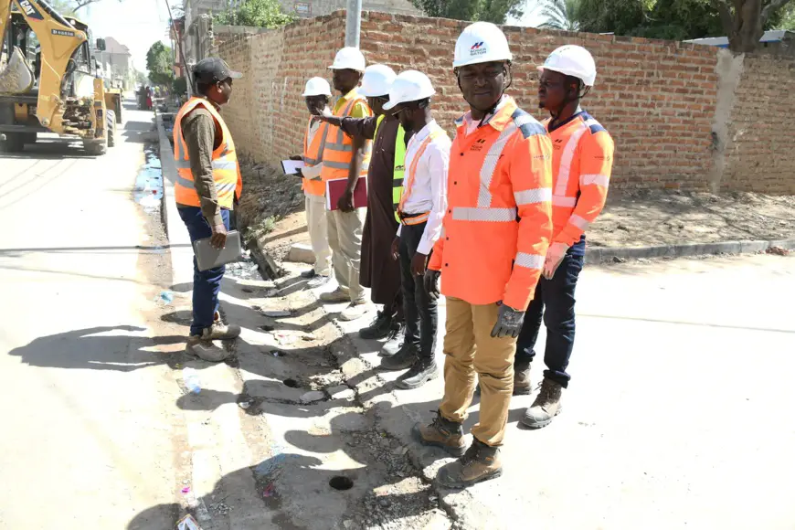 Tchad : descente d’une équipe du ministère des infrastructures sur des chantiers du quartier Mardjandaffack
