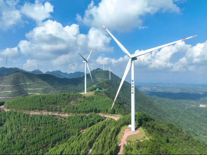 Photo shows a wind farm in Guancheng township, Pingnan county, Guigang, south China's Guangxi Zhuang autonomous region. (Photo by Lin Zhiqing/People's Daily Online) Photo shows a wind farm in Guancheng township, Pingnan county, Guigang, south China's Guangxi Zhuang autonomous region. (Photo by Lin Zhiqing/People's Daily Online)