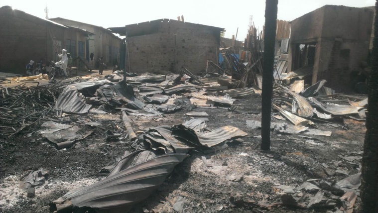 Tchad : Incendie au marché de Diguel à N'Djamena Tchad : Incendie au marché de Diguel à N'Djamena