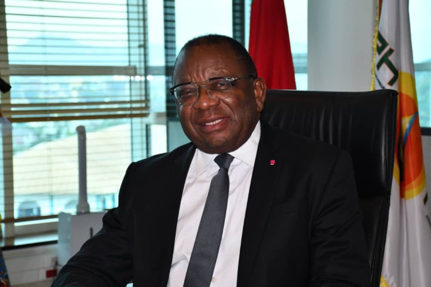Luc Magloire Mbarga Atangana, ministre du Commerce du Cameroun. Luc Magloire Mbarga Atangana, ministre du Commerce du Cameroun.