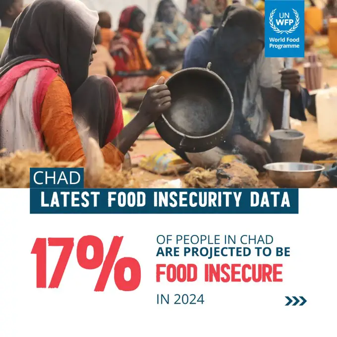 Tchad : 1,4 million de personnes seront privées de l’aide alimentaire et nutritionnelle d’urgence vitale d’ici février (PAM)