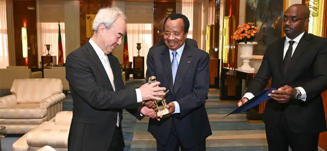 Cameroun : les adieux de l’ambassadeur du Japon au président Paul Biya