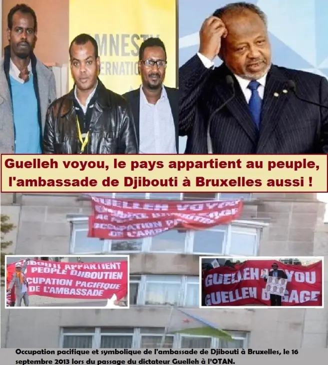  DJIBOUTI : Discrédité par les tribunaux anglais, le régime de Guelleh dépose une plainte auprès d'un Tribunal de Belge contre trois membres de l'opposition