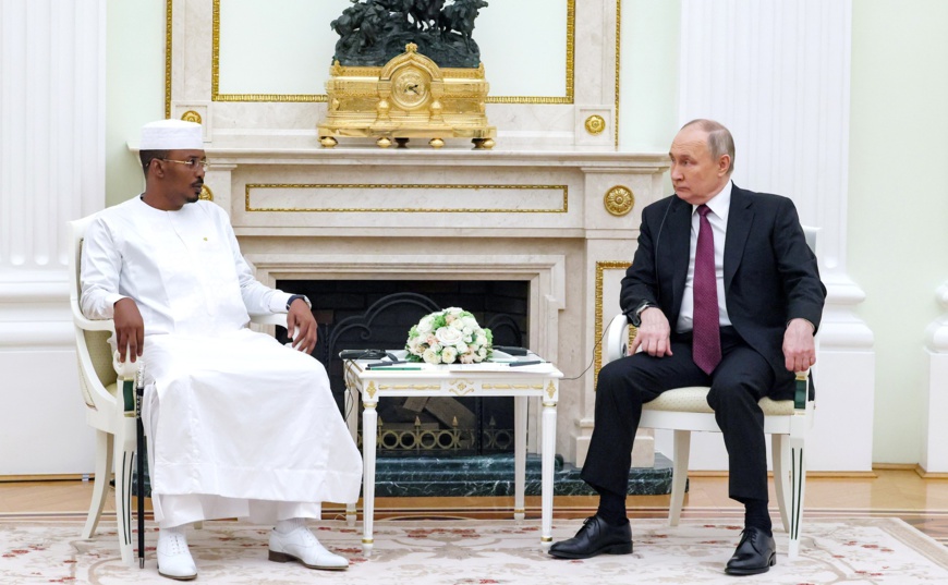 Entretien entre les présidents Mahamat Idriss Deby et Vladimir Poutine au Kremlin. © Kremlin Entretien entre les présidents Mahamat Idriss Deby et Vladimir Poutine au Kremlin. © Kremlin