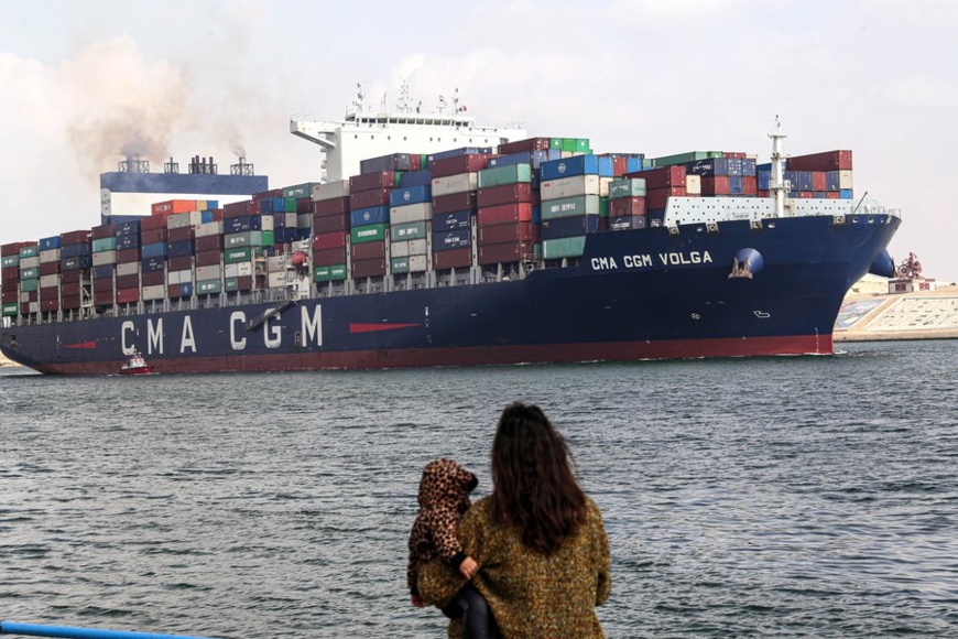 A cargo ship travels on the Suez Canal in Ismailia Province, Egypt, Jan. 13, 2024. (Xinhua/Ahmed Gomaa) A cargo ship travels on the Suez Canal in Ismailia Province, Egypt, Jan. 13, 2024. (Xinhua/Ahmed Gomaa)