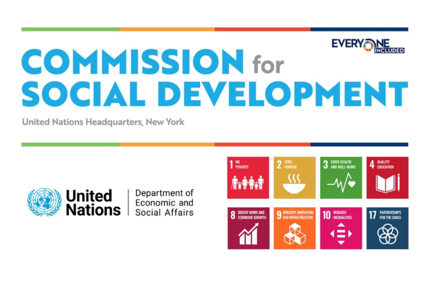 La bannière du Département des affaires économiques et sociales. Photo : elfac.org La bannière du Département des affaires économiques et sociales. Photo : elfac.org