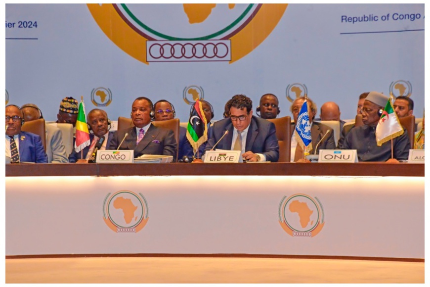 Le président du conseil présidentiel libyen, au cours de son allocution Le président du conseil présidentiel libyen, au cours de son allocution