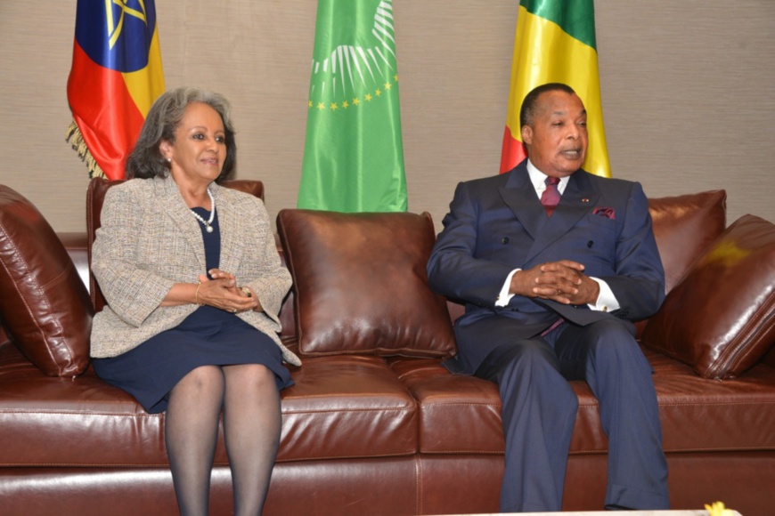 Sahle-Word Zewde et Denis Sassou N'Guesso (Photo d'archives) Sahle-Word Zewde et Denis Sassou N'Guesso (Photo d'archives)