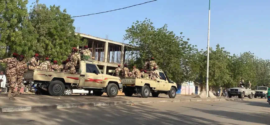 Un dispositif militaire déployé ce 28 février 2024 à N'Djamena. © Alwihda Info
