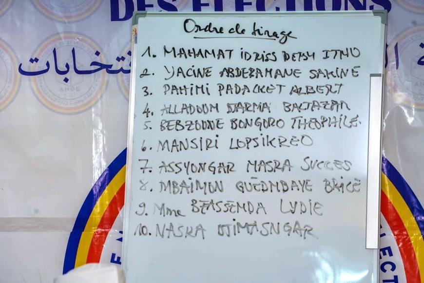 Présidentielle au Tchad : voici l'ordre des candidats sur le bulletin de vote Présidentielle au Tchad : voici l'ordre des candidats sur le bulletin de vote
