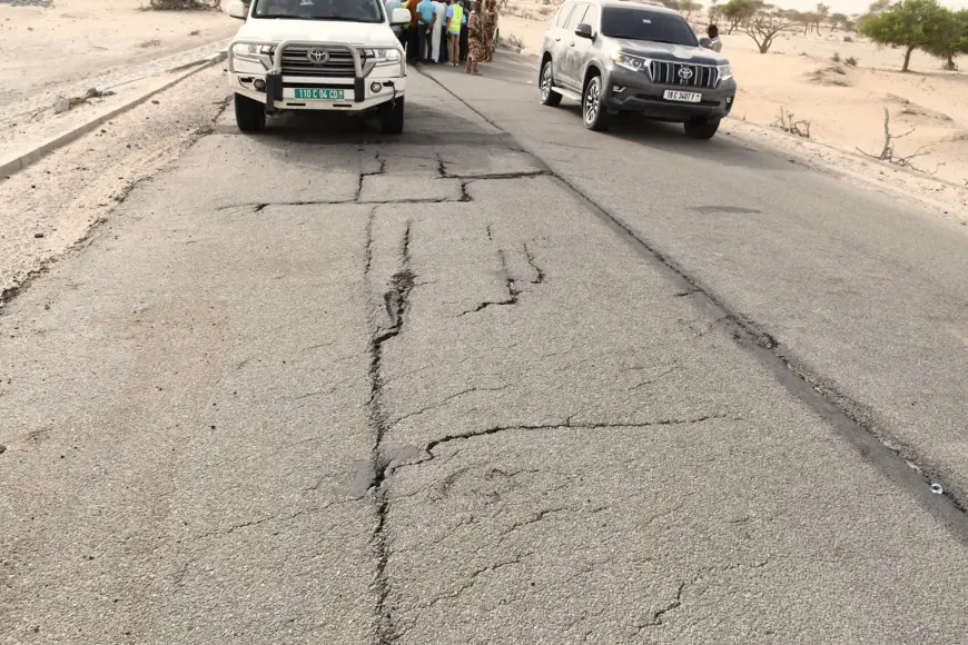 Tchad – Route Transsaharienne (RTS) :  La section Rig-Rig-Daboua-Frontière Niger présente des fissures et des affaissements sur la chaussée
