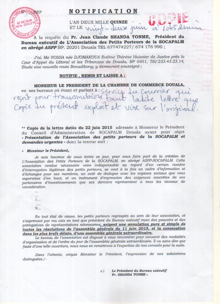 Cameroun : ça brûle à la Socapalm ! Cameroun : ça brûle à la Socapalm !