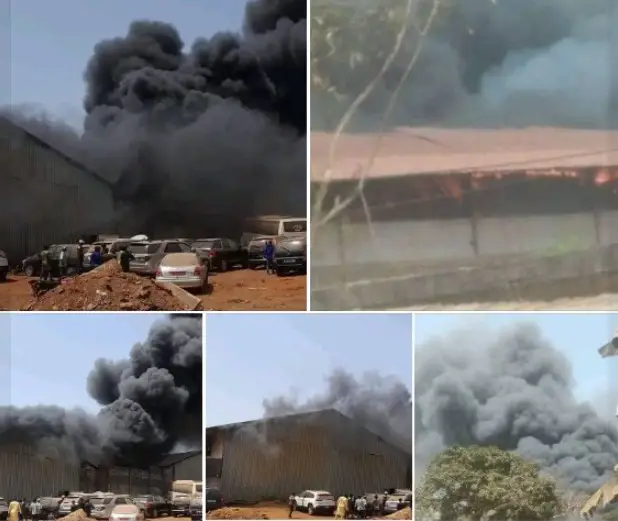 Guinée : Un énorme incendie s'est déclenché dans un parc de stationnement pour citerne à Sonfonia Gare