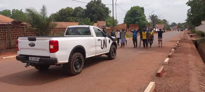 RCA - Manifestation "Stop MINUSCA" à Bangui : Des jeunes réclament le départ de la mission onusienne