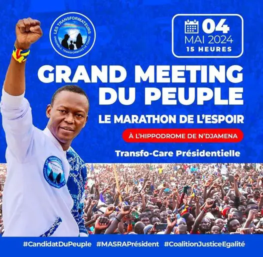 Présidentielle au Tchad : Le candidat Succès Masra annonce un grand meeting ce samedi à Ndjamena