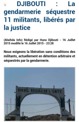 DJIBOUTI : Le silence coupable de l'opposition USN.