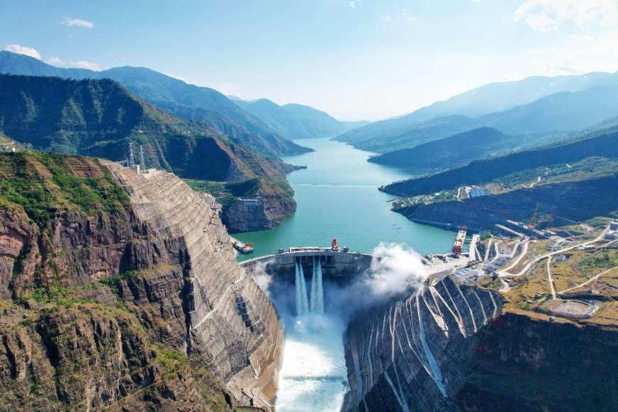 Photo shows the Baihetan hydropower station. (Photo by Yan Keren/People's Daily Online) Photo shows the Baihetan hydropower station. (Photo by Yan Keren/People's Daily Online)