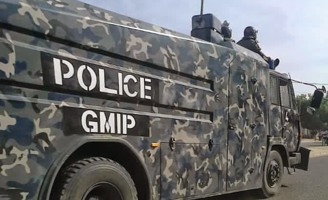 Un camion équipé de canon à eau du GMIP, à N'Djamena. Crédit photo : Sources