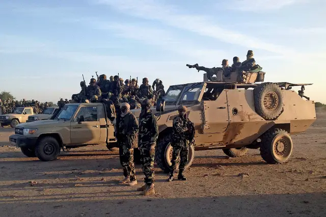 Des soldats de l'armée tchadienne à la frontière entre le Cameroun et le Nigeria. Image: AFP