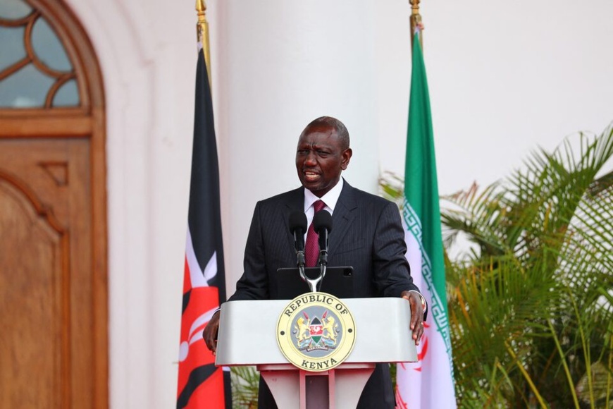 Le président kenyan William Ruto l'année dernière à la State House à Nairobi, Kenya, le 12 juillet 2023. Photo : REUTERS. Le président kenyan William Ruto l'année dernière à la State House à Nairobi, Kenya, le 12 juillet 2023. Photo : REUTERS.