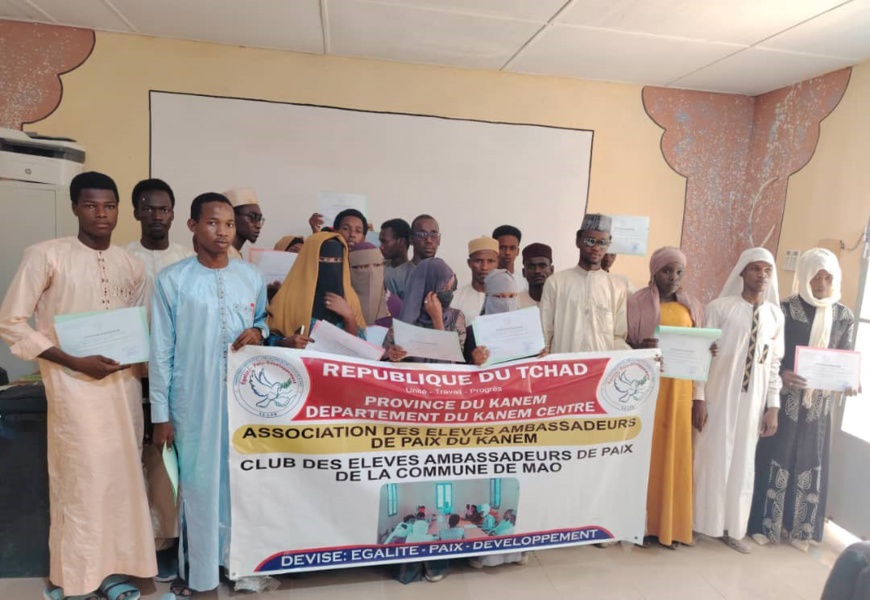 Tchad : Formation des élèves ambassadeurs de la paix à Mao Tchad : Formation des élèves ambassadeurs de la paix à Mao
