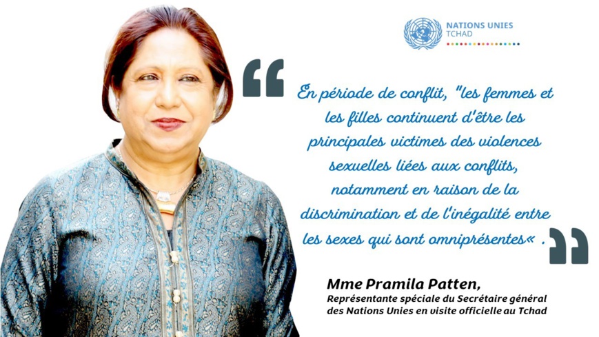 En visite officielle au Tchad, Pramila Patten a exprimé sa préoccupation quant à la situation des femmes et des jeunes filles en période de conflit En visite officielle au Tchad, Pramila Patten a exprimé sa préoccupation quant à la situation des femmes et des jeunes filles en période de conflit