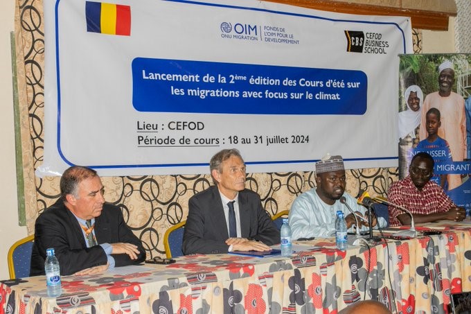 Tchad : L'OIM lance la deuxième édition des Cours d'été sur les migrations axée sur le changement climatique Tchad : L'OIM lance la deuxième édition des Cours d'été sur les migrations axée sur le changement climatique