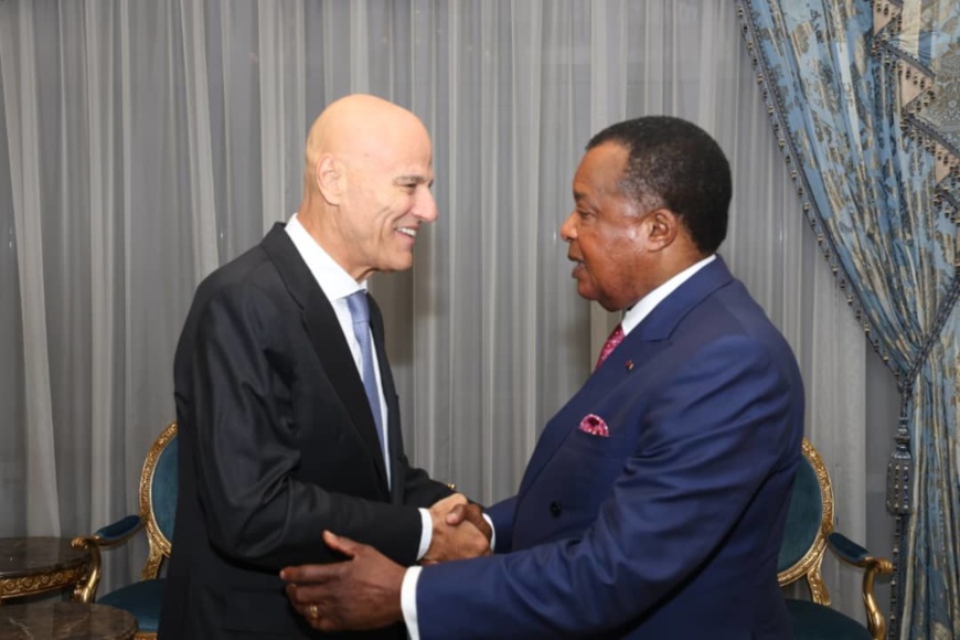 Claudio Descalzi et Denis Sassou N'Guesso Claudio Descalzi et Denis Sassou N'Guesso