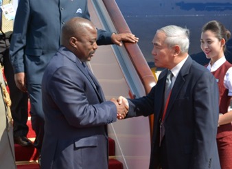 Arrivée du Président Joseph Kabila à Pékin