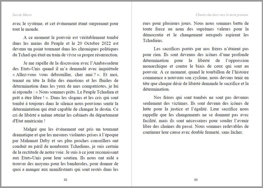 Tchad : Koudou Oumar donne un avant-gout du livre 'Chemin des durs vers la terre promise' de Succès Masra Tchad : Koudou Oumar donne un avant-gout du livre 'Chemin des durs vers la terre promise' de Succès Masra