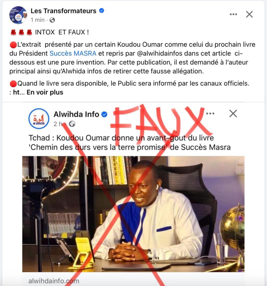 Tchad - Fuite du livre de Masra : Les Transformateurs crient au faux, l’auteur réagit Tchad - Fuite du livre de Masra : Les Transformateurs crient au faux, l’auteur réagit