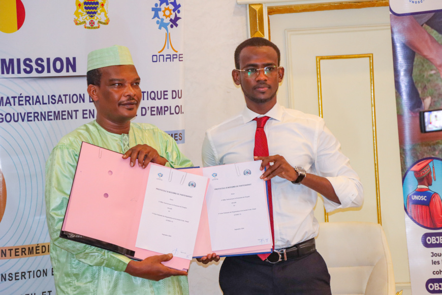 Tchad : l'ONAPE et l'UNOSC unissent leurs forces pour réduire le chômage Tchad : l'ONAPE et l'UNOSC unissent leurs forces pour réduire le chômage