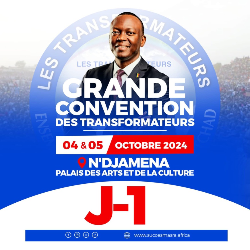 Tchad : Succès Masra invite ses partisans au Palais du 15 Janvier pour la Convention du Peuple Tchad : Succès Masra invite ses partisans au Palais du 15 Janvier pour la Convention du Peuple