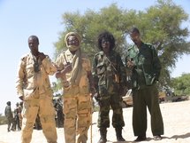 Rebelles du CMU à l'entrée d'Oum Hadjer