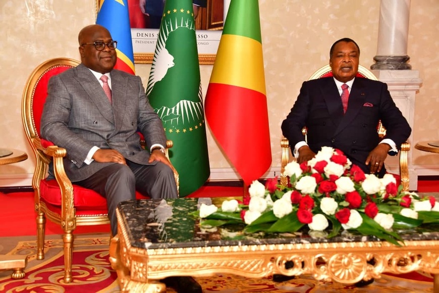 Felix Tshisekedi et Denis Sassou N'Guesso Felix Tshisekedi et Denis Sassou N'Guesso