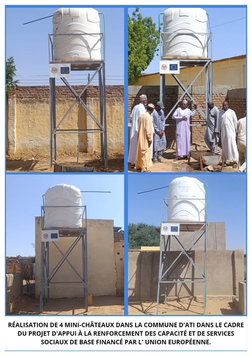 Tchad : Réception des mini-châteaux d'eau à Ati Tchad : Réception des mini-châteaux d'eau à Ati