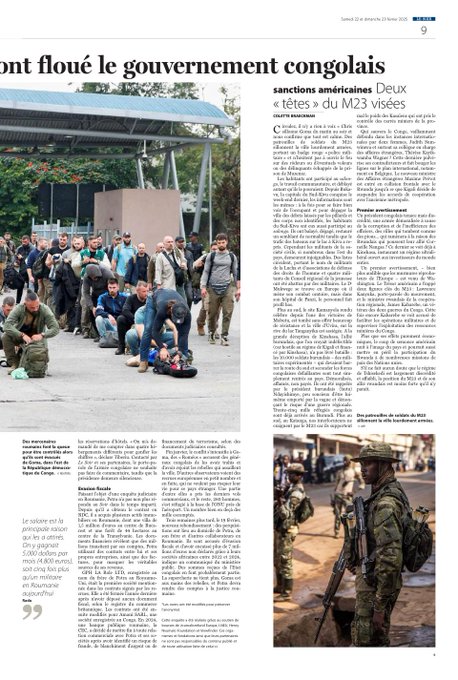 Mercenaires roumains en RDC : Salaires exorbitants et soupçons de surfacturation Mercenaires roumains en RDC : Salaires exorbitants et soupçons de surfacturation